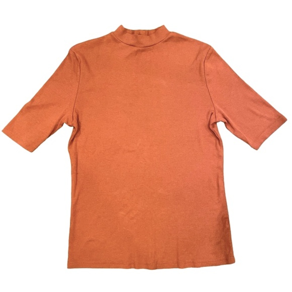 A New Day Orange Turtleneck Size Small Short Sleeve Shirt
